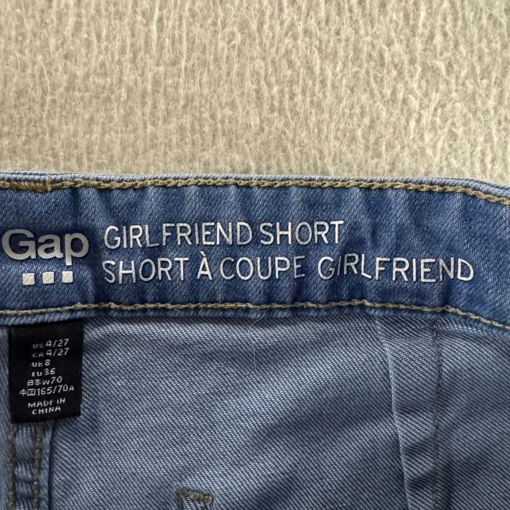 Gap Denim Shorts Womens 4 27 Light Blue Excellent High Rise Raw Hem Stretch